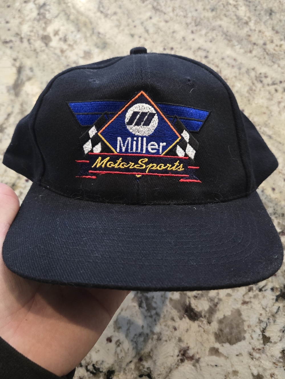 Miller Motorsports Embroidered Logo Black Baseball Cap